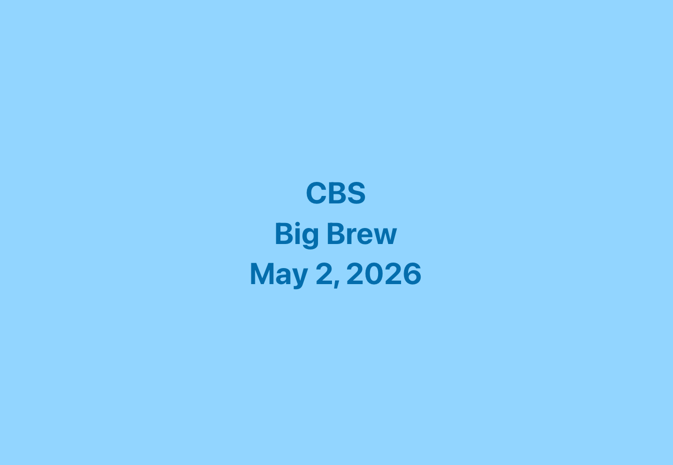 Big Brew 2026